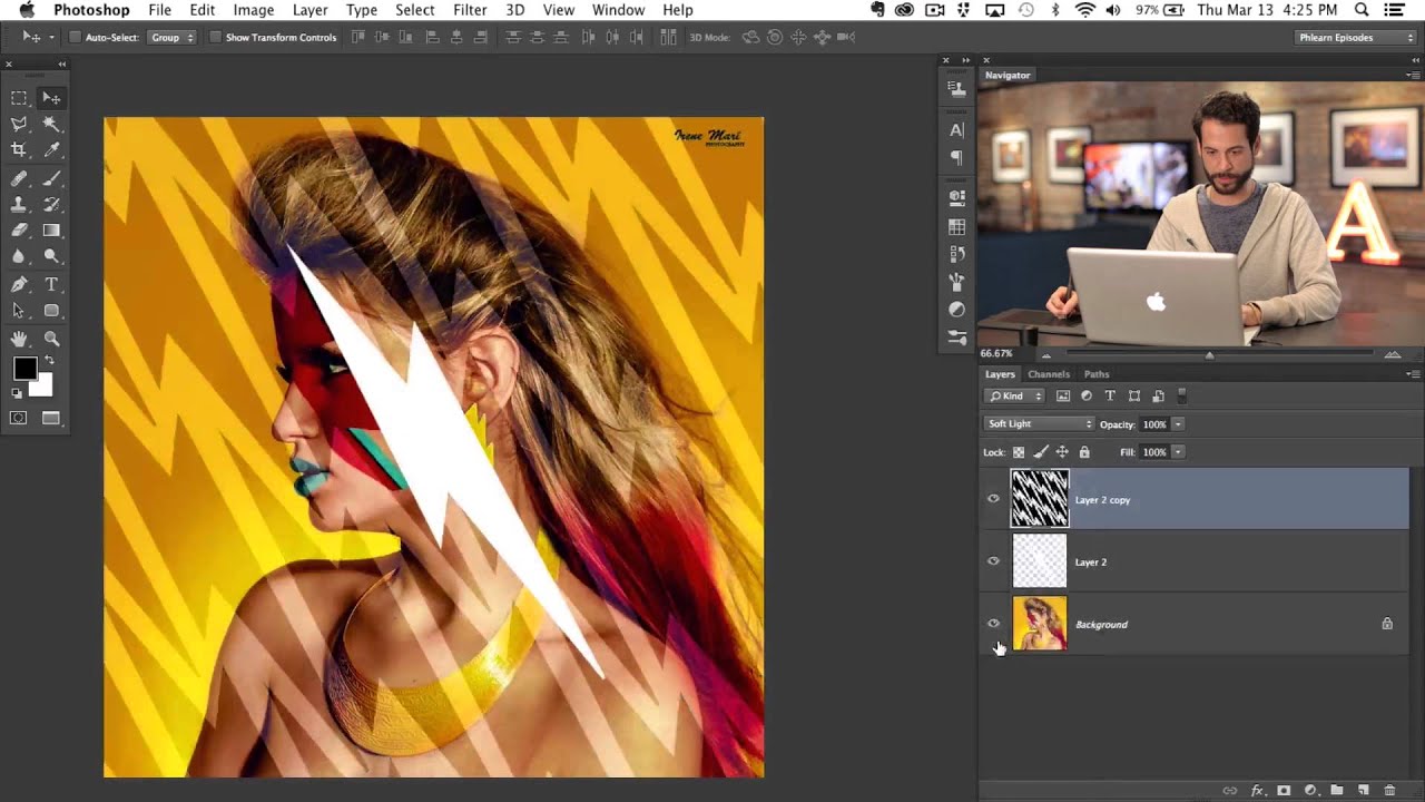 Build a Repeating Lightning Bolt Background in Photoshop (The Step-and-Repeat Method)
