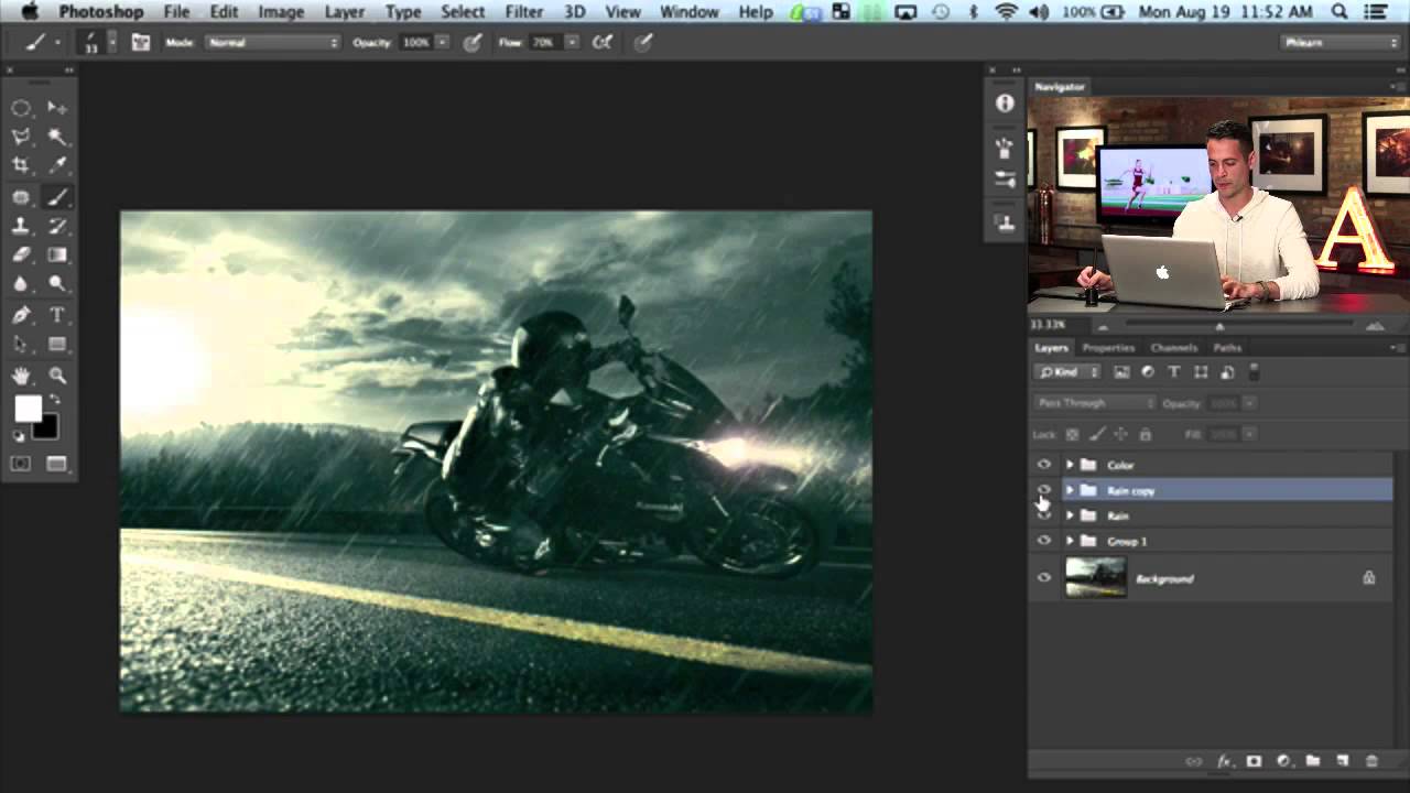 Building Rain From Scratch in Photoshop: What I Learned From Aaron Nace's Motorcycle Edit