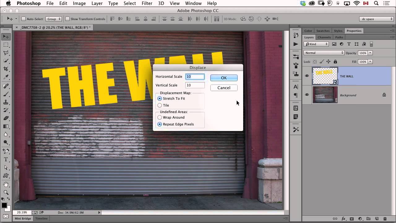 Make Text Look Painted on a Wall Using Photoshop's Displace Filter