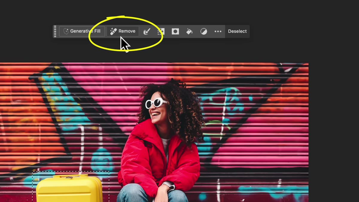 New Remove button highlighted in the Contextual Taskbar