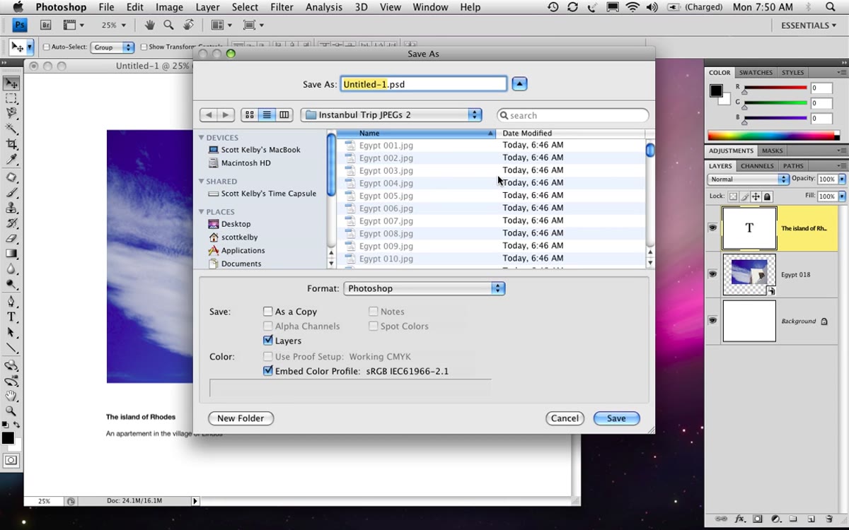 Save dialog with filename &ldquo;white background one photo&rdquo;
