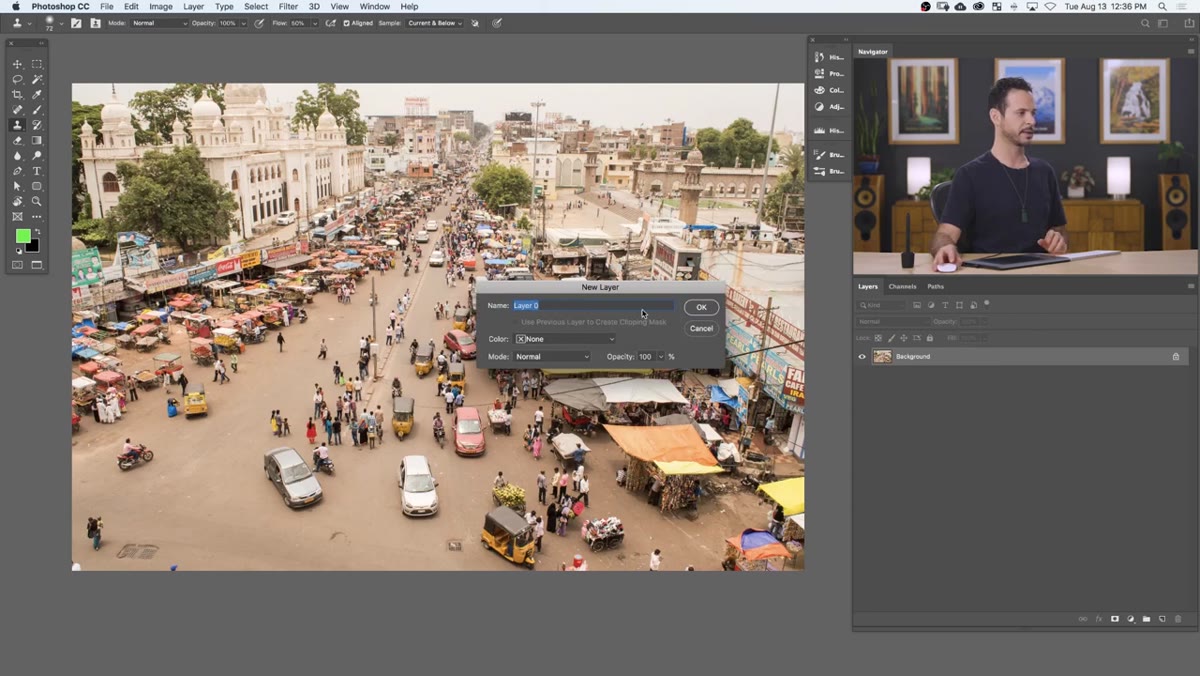 Right-clicking the layer to convert it to a Smart Object