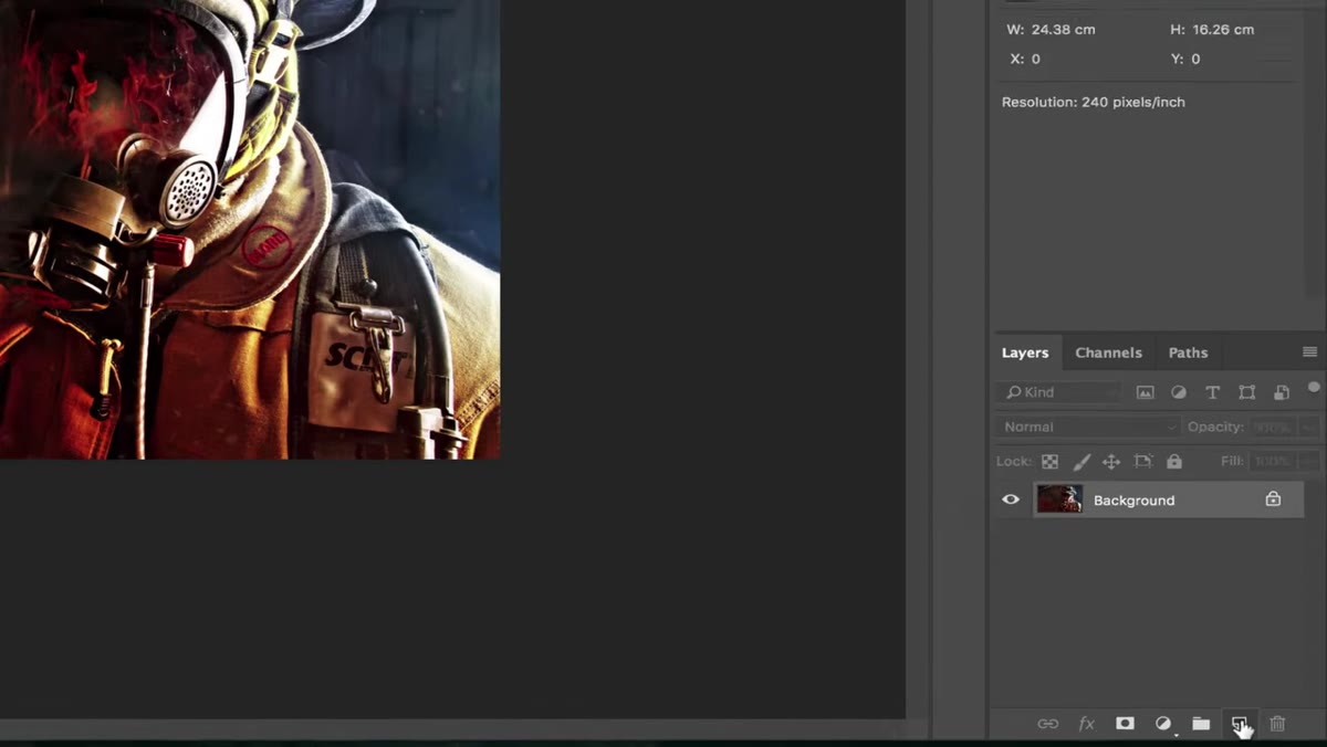 New layer being added in the Layers panel