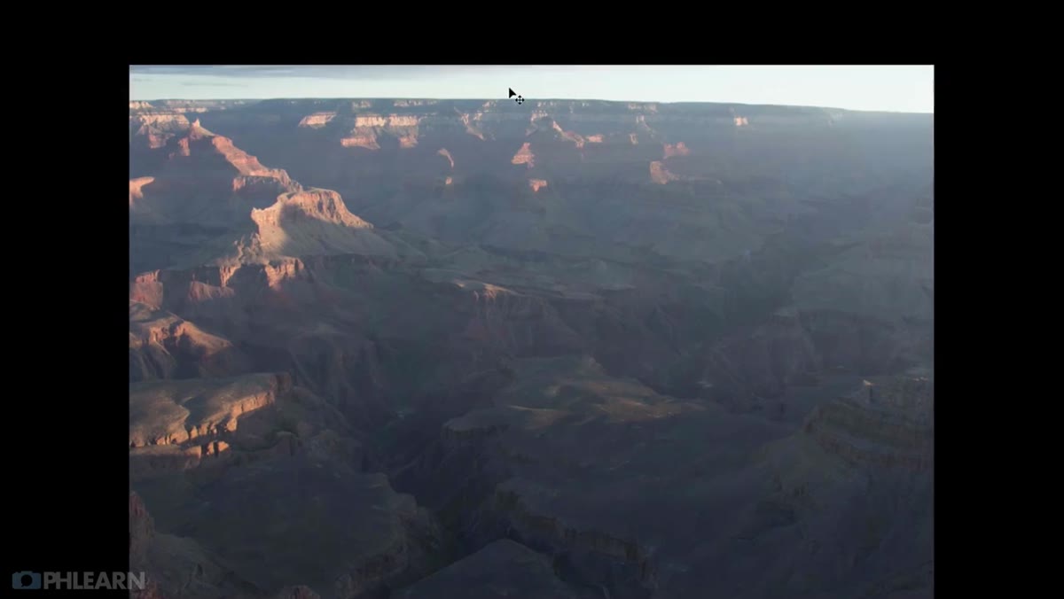 Grand Canyon photo displayed fullscreen in Photoshop