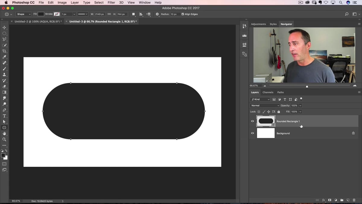Layer Style dialog box opening from Layers panel