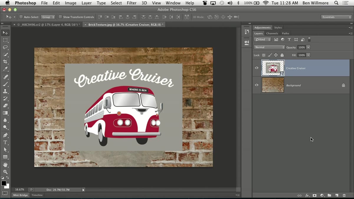 Blending mode dropdown highlighted at top of Layers panel