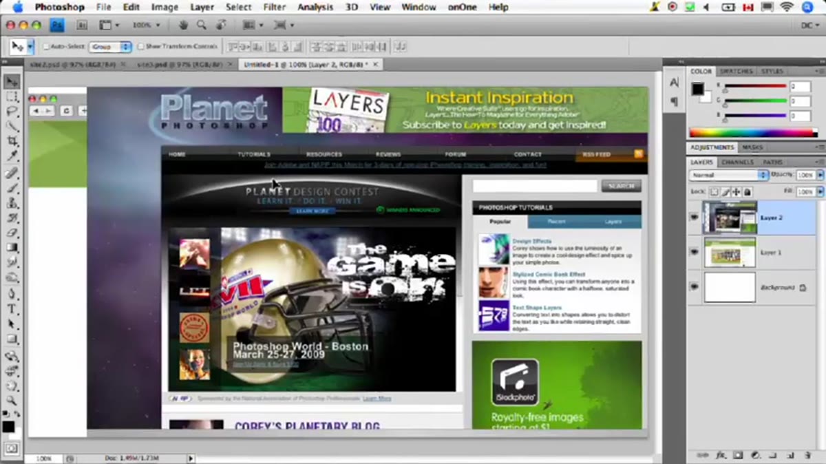 3D menu open in Photoshop CS4 Extended showing conversion options