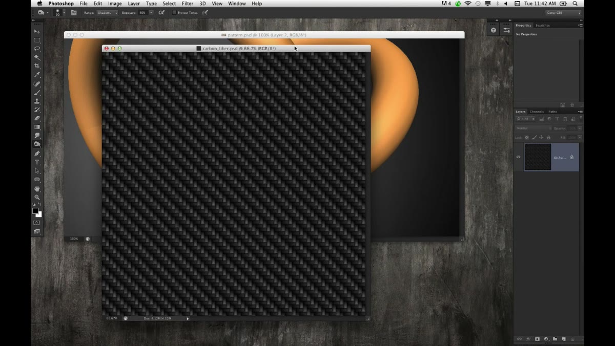 Carbon fiber seamless texture file open in Photoshop