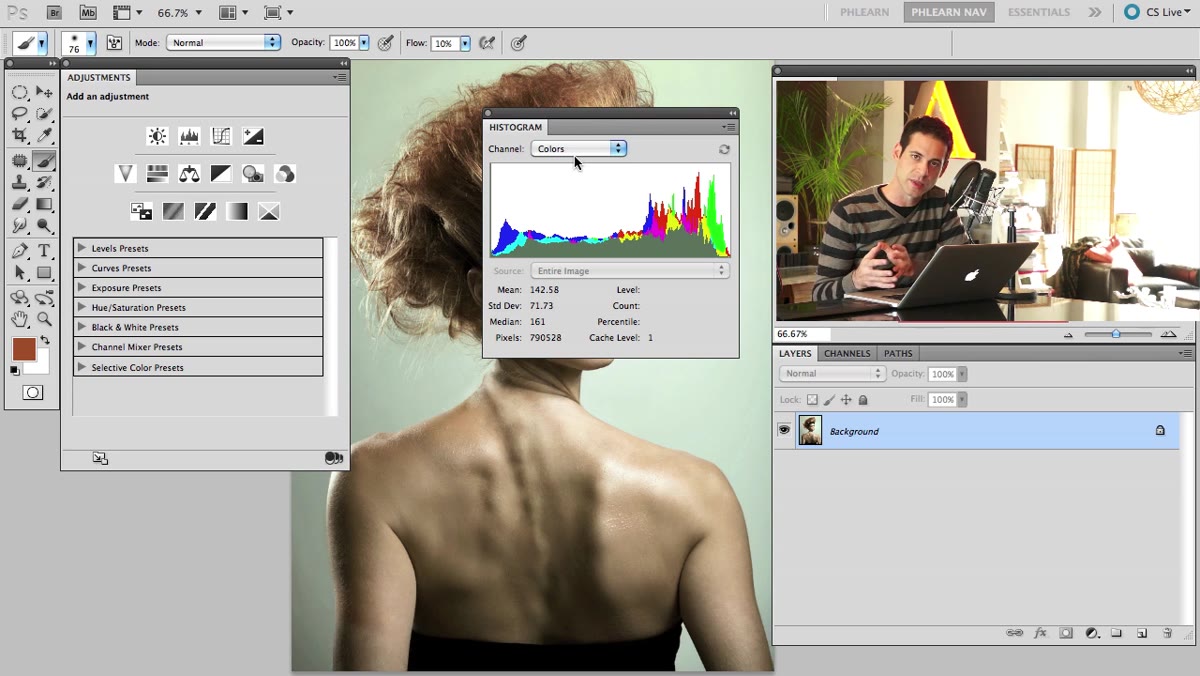 Overview of adjustment layers panel in Photoshop