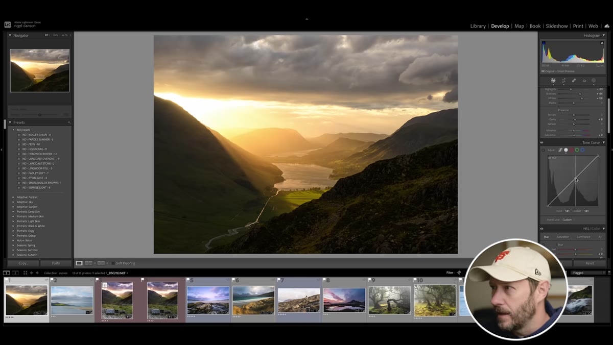 On-image picker sampling tones within the masked region