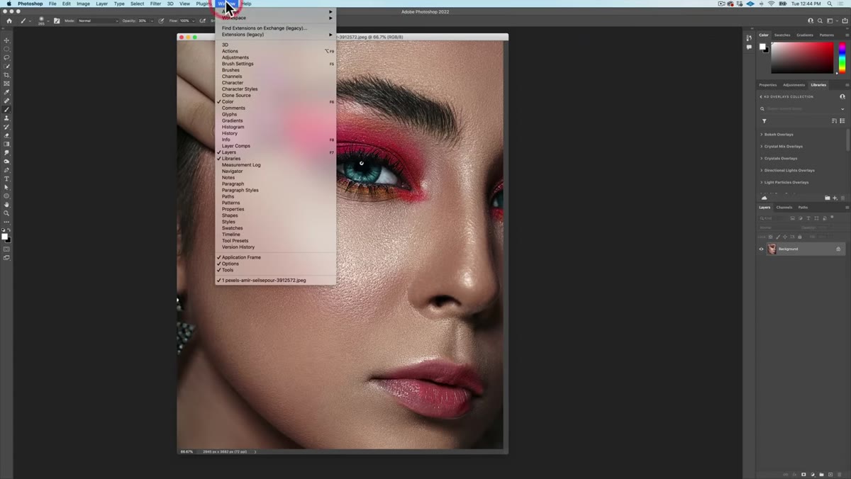 Photoshop workspace reset to Essentials default layout