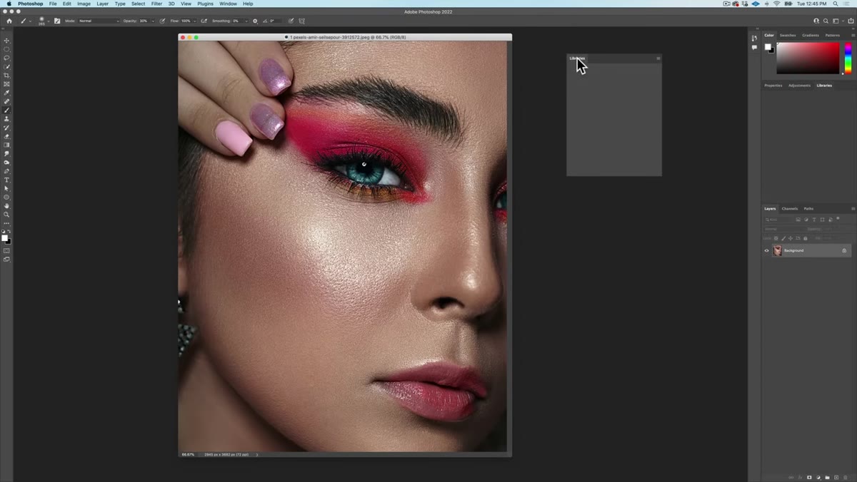 Dragging overlay files into a new Creative Cloud Library group