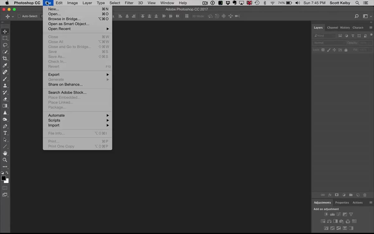 File menu open, Scripts submenu visible with Image Processor listed