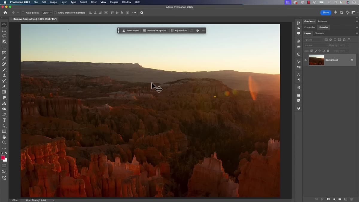 Camera Raw filter option highlighted in Photoshop&rsquo;s Filter menu