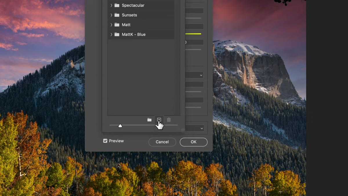 Sky browser open with multiple sky options visible