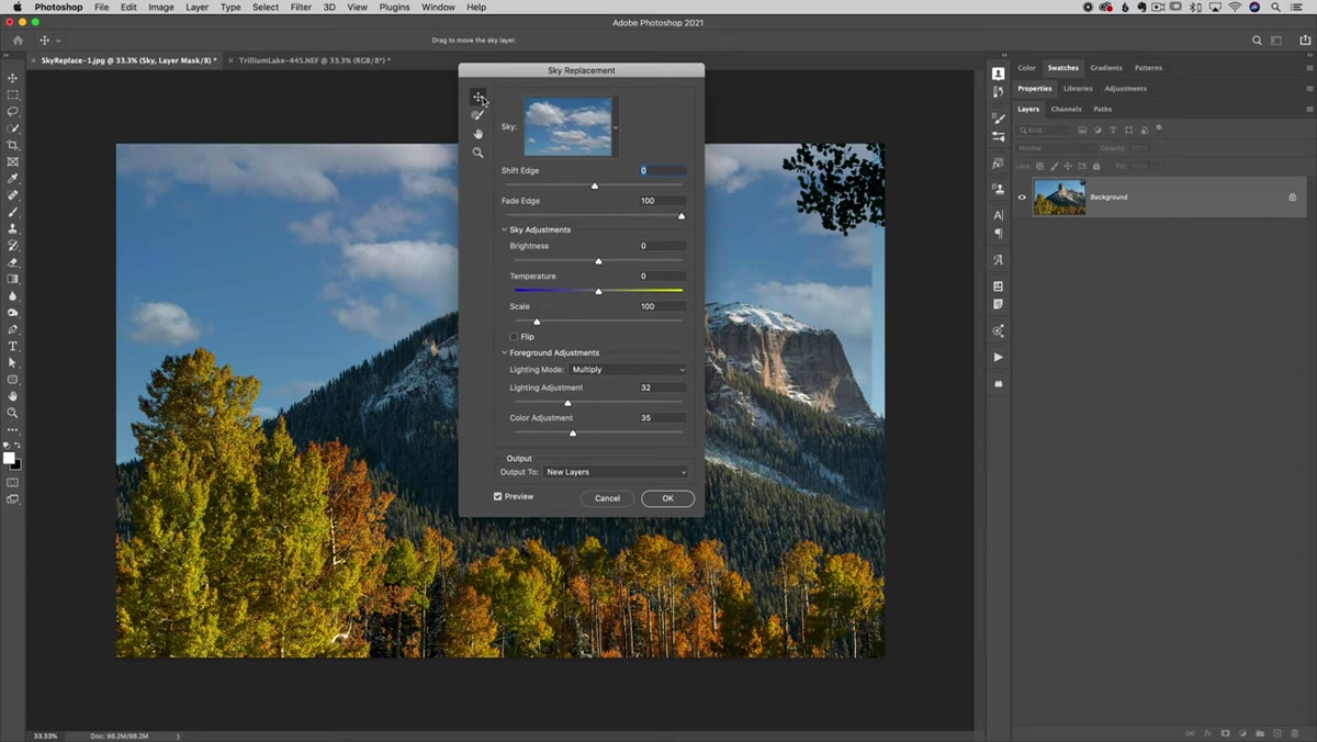 Brightness and color temperature sliders being adjusted