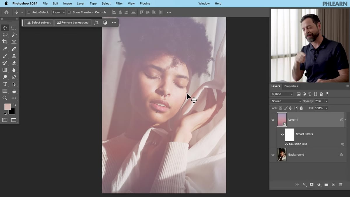Gradient Map adjustment layer being added via Layer menu