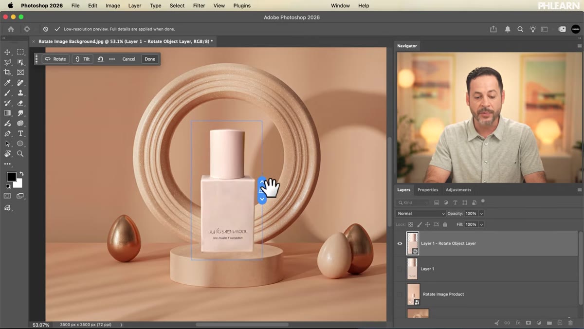 Harmonize tool adjusting the color grade of the composited object