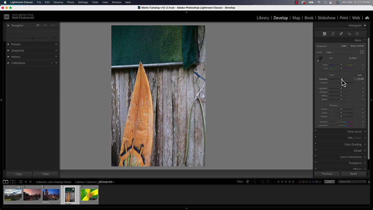 Brightening the full photo causes the background to wash out