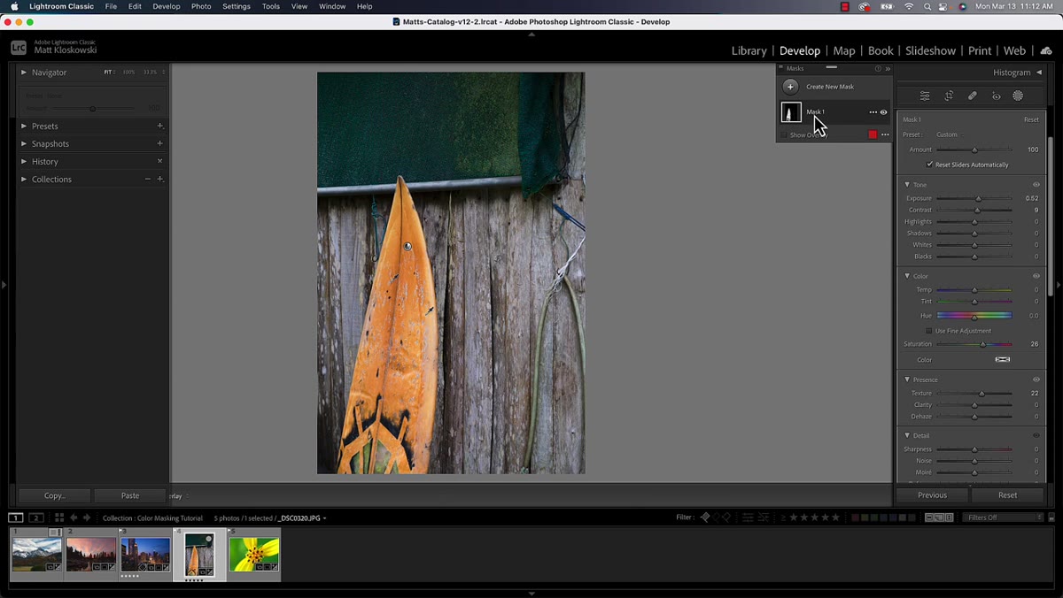 Duplicate and Invert Mask option selected in the masking panel