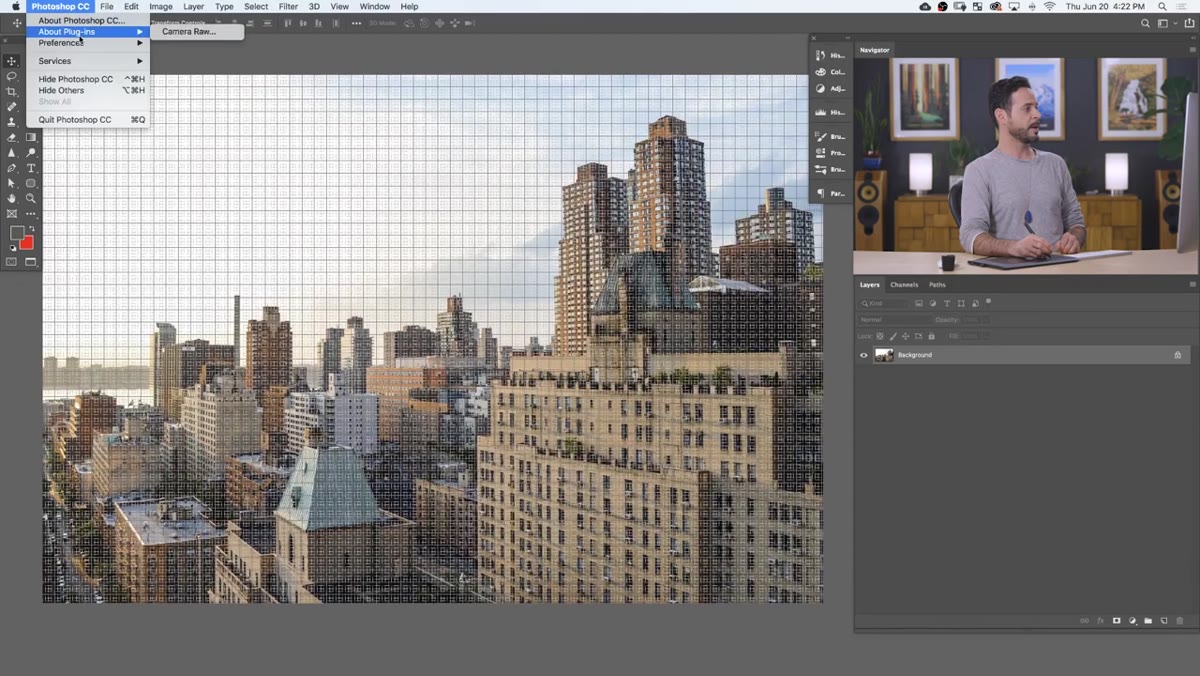 Guides, Grids and Slices panel open in Photoshop Preferences