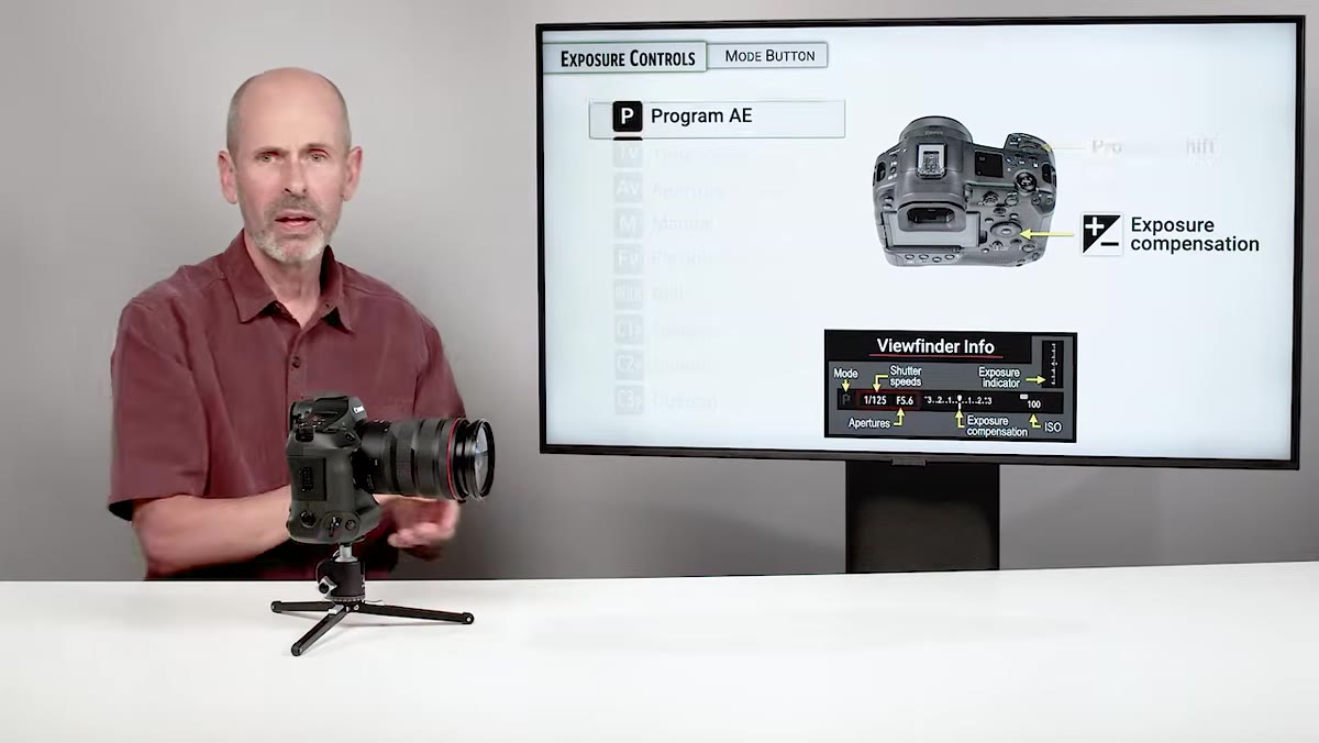 Time Value mode shown with shutter speed adjustment
