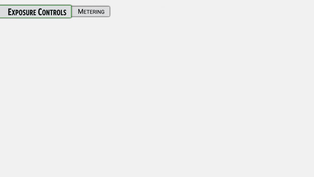 Metering mode options displayed in camera menu