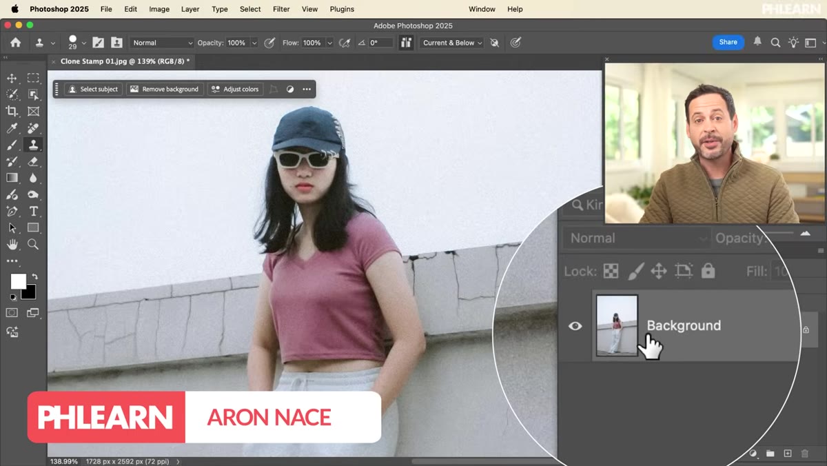 New layer icon being clicked in the Layers panel