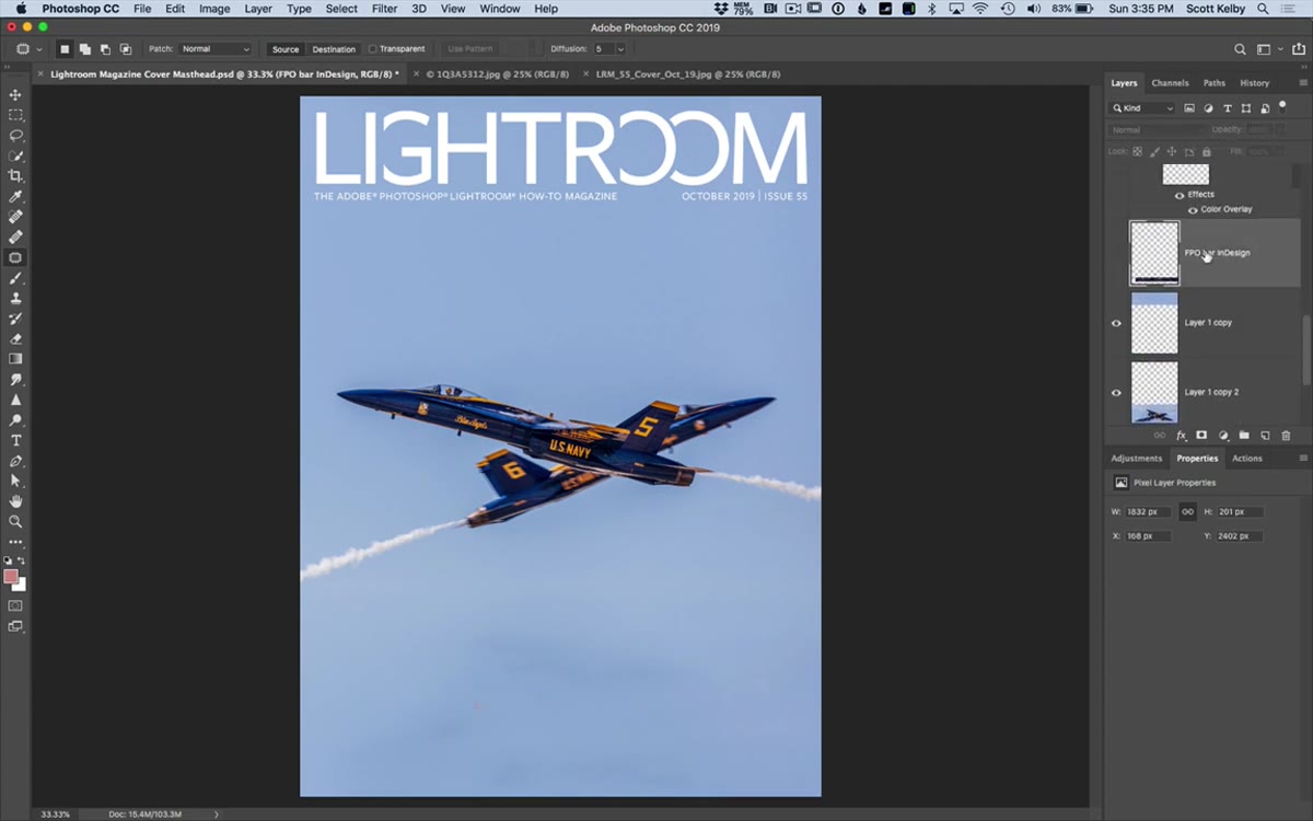 Magazine info bar layer moved to top of layer stack with shortcut