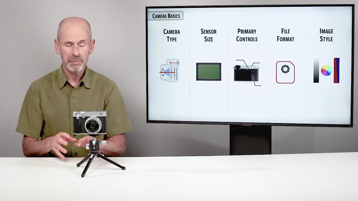 Creator emphasizing file format importance before camera basics walkthrough
