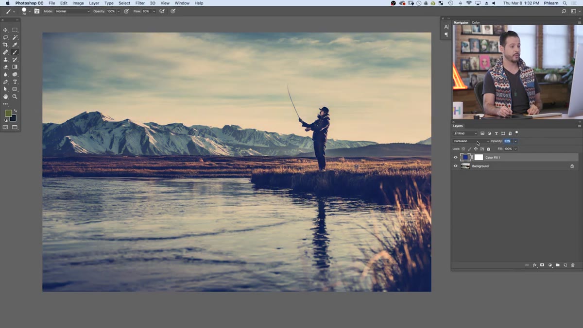 Opacity slider being dragged down toward 30 percent