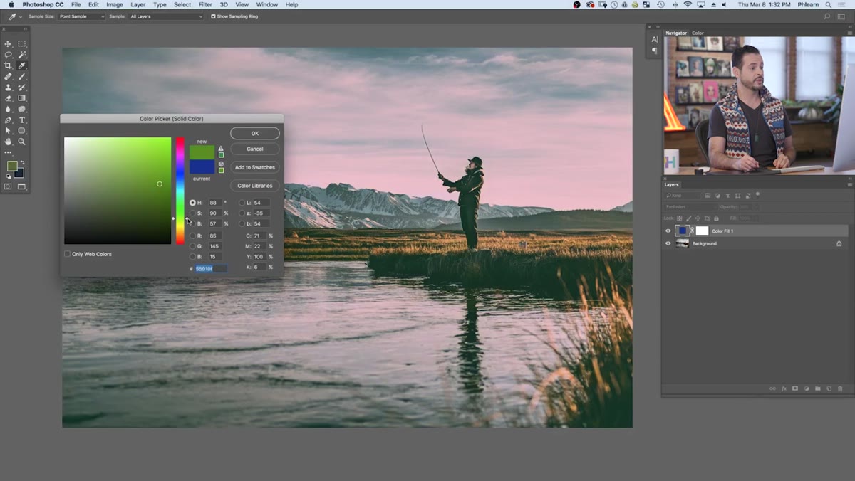 Color picker reopening after double-clicking adjustment layer thumbnail