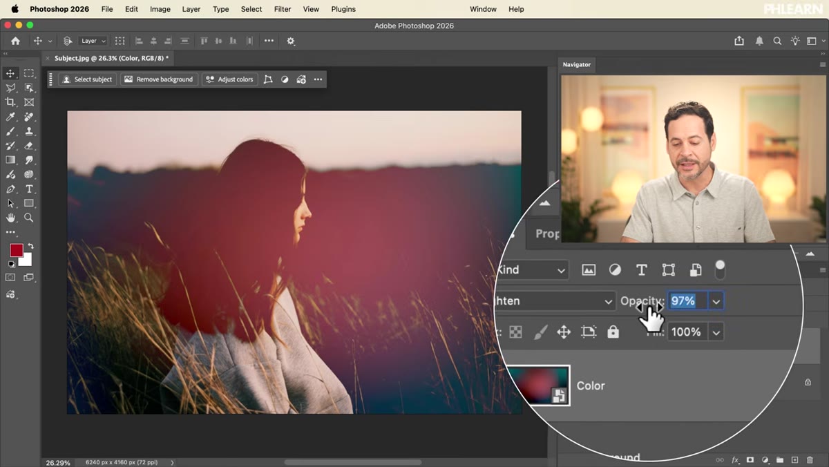 Opacity slider being dragged left on texture layer