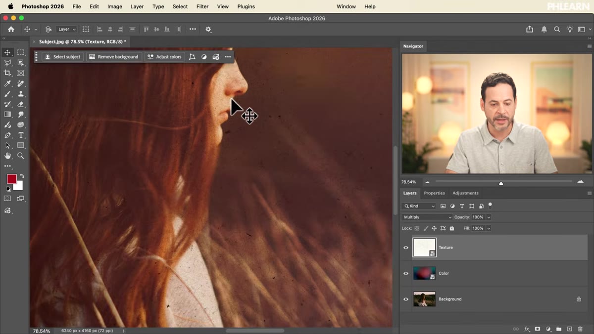 Multiply blend mode applied to second texture layer