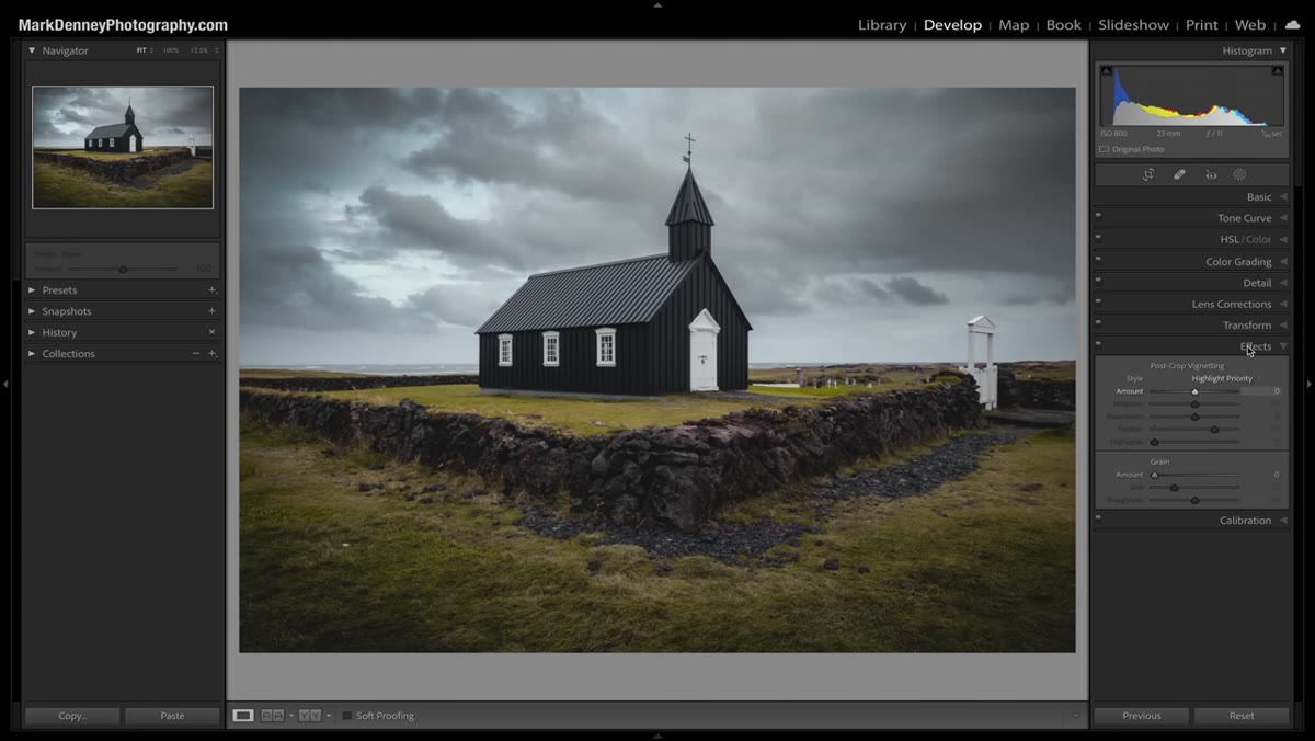 Effects panel reset, image resized on screen